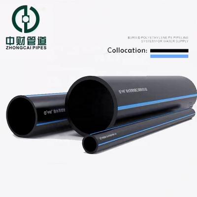 China Corrosion Resistant Zhongcai pipe PE water supply pipe PE100 PN16 Customized Different calibers Large caliber High density  Cheap Wholesale 20-900mm for sale