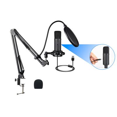 China USB Microphone Panvotech Recording Studio Equipment Karaoke Youtube Studio Recording Table Professional Podcast Support USB Microphone for sale