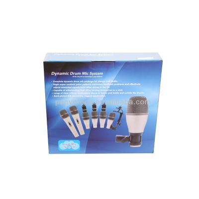 China High Quality Handheld Microphone Professional Musical Instrument Drum Microphone Set 7 Pieces Drum Cable Microphone for sale