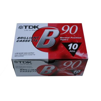 China TDK Blank Cassette Tape with High Quality 90 Minutes and 60 Minutes 10pcs/box  Blank Radio Cassette for sale