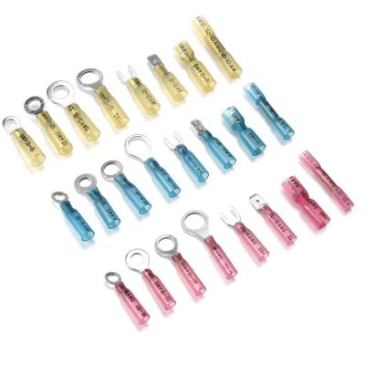 China 150PCS Electronic Products Waterproof Solder Joint Wire Connectors Solder Socket Heat Shrink Butt Connectors for sale