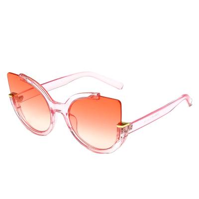 China 15 Years Experience Retro Fashion Vintage Pink Transparent Sunglasses Eye Wear Sun Glasses Cat Eye Sunglasses for sale