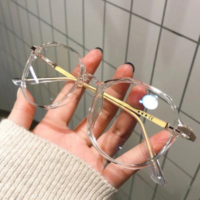 China 15 Years Experience 2022 New Big Irregular Eyesight Anti-blue Light Glasses Eyesight Women Optical Eyeglasses Transparent Eyewear for sale