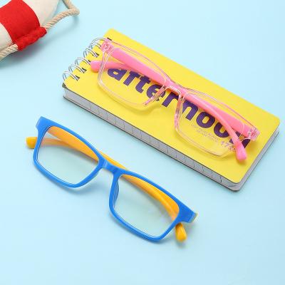 China 15 Years Old Experience Children Style Silicon Colorful Cute Anti-blue Light Children Optical Glasses Frame Children for sale