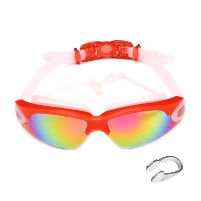 China 15 Years Experience Professional Silicone Kids Sports Swimming Pool Glass Anti-fog UV Goggles for sale