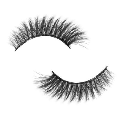 China Factory wholesale 12mm full faux 3d thick mink vegan Anforlin strip lashes tray natural silk short cat eyelash 15mm supplies for sale