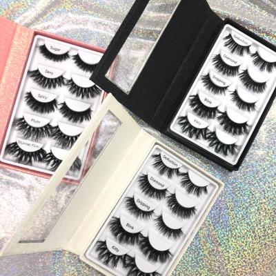 China Wholesale 10mm-15mm soft fluffy natural vegan faux mink eyelashes 10mm-15mm bulk thick 5pairs faux mink lash silk trays for sale