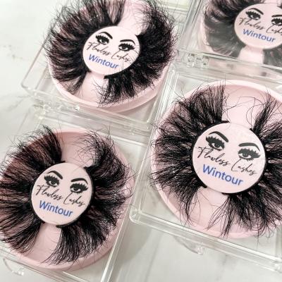 China Wholesale Qingdao 25mm thick mink 5d lashes fluffy case packaging full custom 3d strip lash case seller for sale