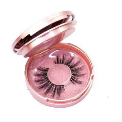 China Wholesale Natural Thick Pink Custom False Mink False Mink Cases Cruelty 3d Eyelash Lash Set Silk Supplies for sale