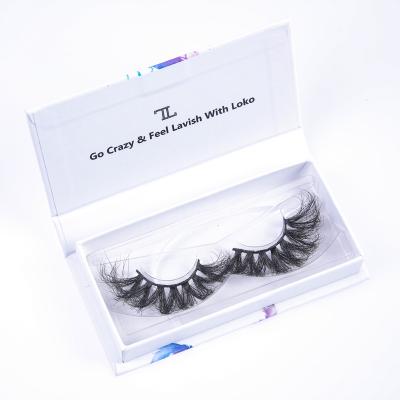 China Free samples 25mm faux mink 3d mink thick bottom luxury tapered private label lashes custom packaging box supplies for sale