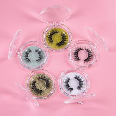 China Deeply Wholesale Create Your Own Mink Silk Free Eyelashes 3d Bottom Cruelty Lashes Round Private Label Package Box Seller for sale