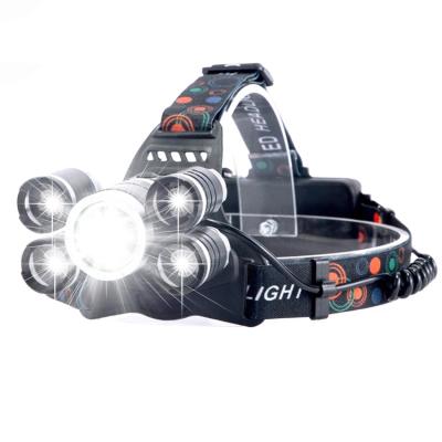 China Trekking Custom T6 Head Lamp High Power Head Torch New Designed Waterproof Led Light Cycling Available Bright Running Rise for sale