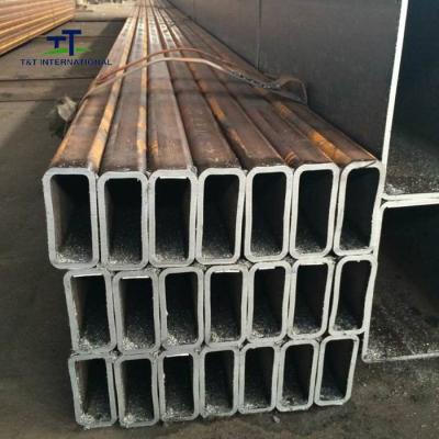 China SS400 STKR400 Thin Wall Rectangular Steel Tubing ERW Technique 10-610mm OD for sale