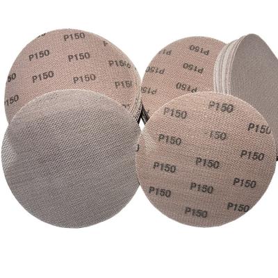 China Drywall sander machine Mesh sandpaper 9 inch dry grinding putty polishing sand round paper for drywall sander for sale