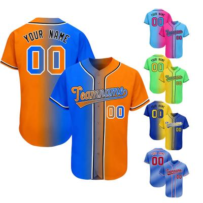 China Anti-Bacterial Customize Fashion Sublimation Baseball Jersey Custom Style Shirt Wholesale Baseball Play Jersey Baseball Shirt for sale