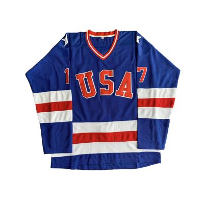 China Shirts & Tops Mens Sublimated Wholesale blank tackle twill team field Ice Hockey wear uniform hoodie embroidered custom ice hockey jersey for sale