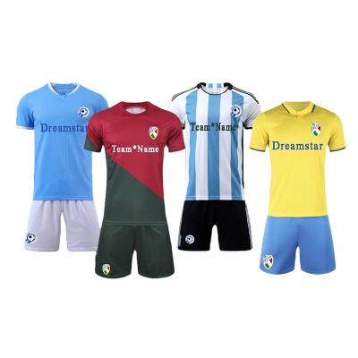 China Sets Brazil Jersey 2022 Football Jersey Set Custom Soccer Kit Quick Dry Soccer Jersey For Men for sale