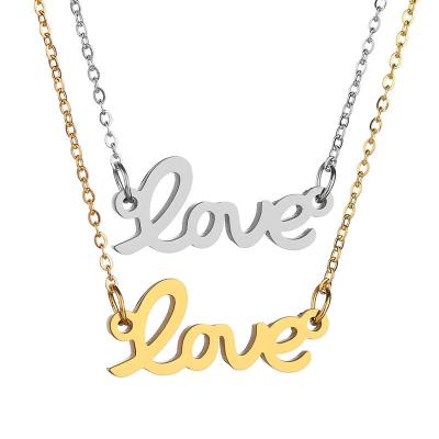 China New Design CLASSIC 2021 Hot Sale Fashion Necklace Love Stainless Steel Jewelry Pendant Necklace Women for sale