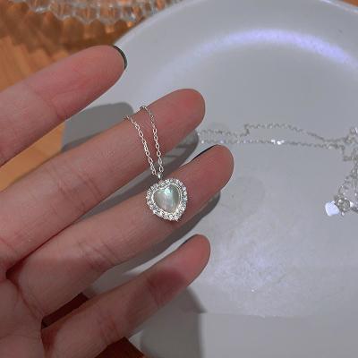 China Spring Pendant S925 Sterling Silver Necklace Summer Wholesale CLASSIC Luxury Cute Heart Necklace Girl for sale