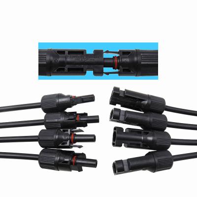 China Y type solar power system four in oneOne to Y type waterproof DC four connector PV power connector for sale