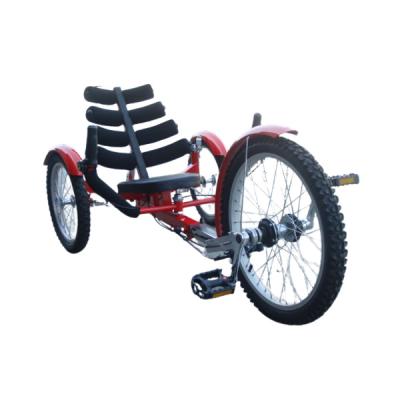 China Hi-Ten 2022 New Arrival Steel Durable Bicycle 3 Wheel Recumbent Bike Trike For Adult for sale