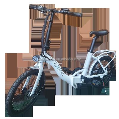 China Cheap outdoor sports factory OEM hot sale aluminum folding e-bike 20 inch electric for girl for sale