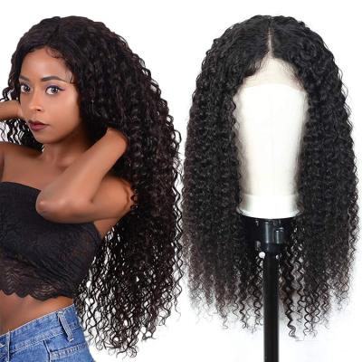 China Brazilian Virgin Raw 150% 180% 200% Pre Plucked Bleached Knot hd kinky curly human hair wigs for sale