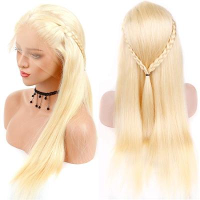 China Best hair vendors preplucked lace front wigs blonde 613 frontal wig for sale