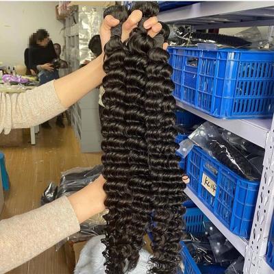 China Good Quality Brazilian Deep Wave Curly Raw Virgin Human Hair Extension for sale