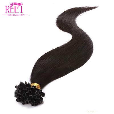 China Keratin u tip hair extensions bone straight human hair extensions for sale