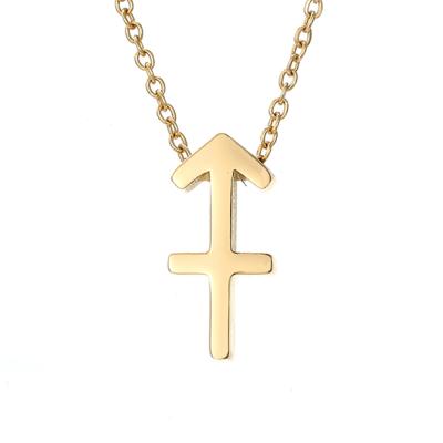 China eManco Niche Accessories Luxury Sagittarius Lovers Zodiac Clavicle Necklace Pendant Light Chain Environmentally Friendly for sale