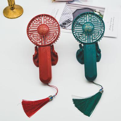 China With Mini Desk Fan Lamp Vintage Style Pocket Plastic Infinity Fan USB Rechargeable Wireless Portable Chinese Home Box Travel Rechargeable for sale