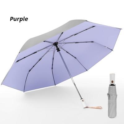 China Sun Umbrella Factory Product UPF50+ UV Glue Cooling Silver Umbrella Sunscreen And Rain Umbrella Sun Protection for sale