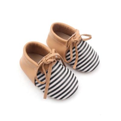 China Wholesale Round Infants Shoes Boys Girls Walkers Tassel Baby First Add Striping Unisex Moccasins for sale