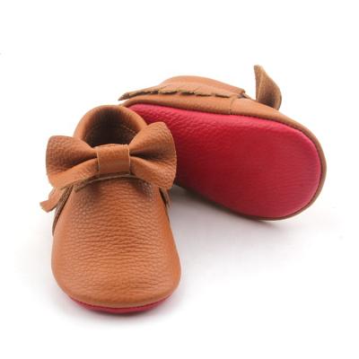 China British Hot Red Bottom Anti-Slippery Baby Shoes Boys Girls Tassel Baby Prewalker Unisex Shoes for sale