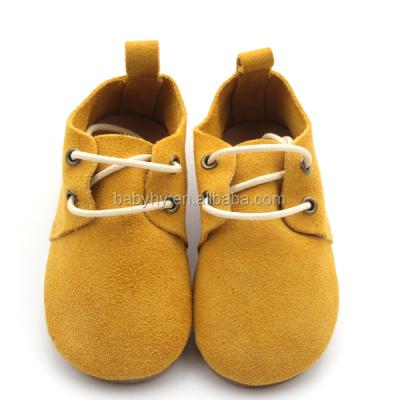 China GENUINE LEATHER Baby Oxford Shoes Soft Leather Kids Toddler Shoes Sole Rubber Kids Shoes for sale