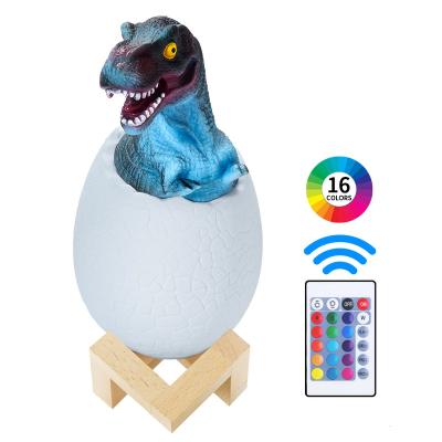 China Modern 3D Dinosaur Lamp, Dinosaur Toys Remote Pat Touch Control 16 Colors LED Night Lights For Kids for sale