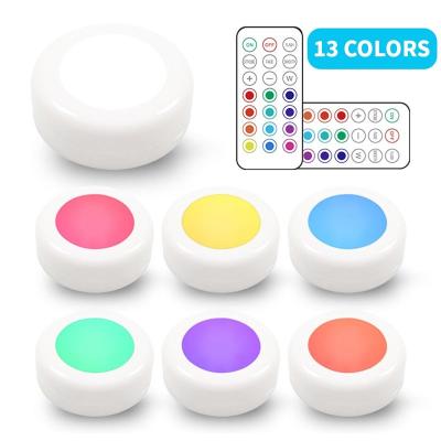 China Modern Mood Magic Lights, Smart Color Changing Wireless Remote RGB Controller LED Puck Night Lights for sale