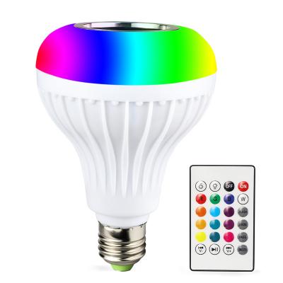 China Residential Smart LED Music Light Bulbs, 12W E27 RGB Music Bulb Speaker with 24 Keys Remote Control for sale