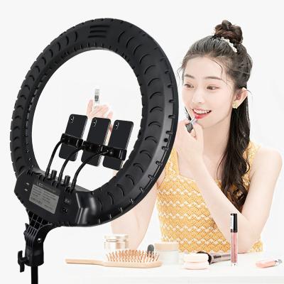 China PORTABLE Ring Light 21 inch, 54cm 65W External 2700 - 6500K Dimmable Large LED Ring Light With Stand for sale