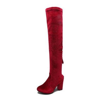 China New Women Anti-Smell Shoes Knee High Casual Boots Fashion Boots Women Shoes Heels for sale