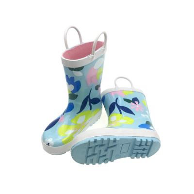 China Half Waterproof Rain Boots Custom Printing Gumboots Raining Boots Raining Boots For Kids for sale