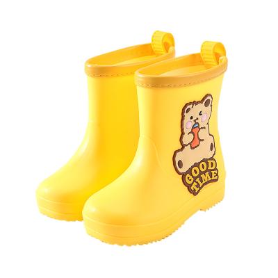 China Fashion Trend Kids Rain Boots Boys Girls PVC Boots Bears Print Waterproof Shoes Rain Boots For Little Kids for sale