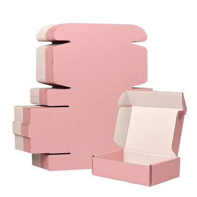 China Ecommerce Recyclable Personalized Paper Mailer Box , Rose Gold Shipping Custom Pink Boxes for sale