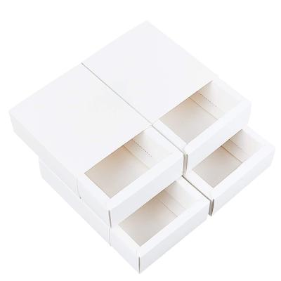 China Recyclable Custom Design White Drawer Paper Box, White Kraft Paper Box, White Jewelry Box for sale