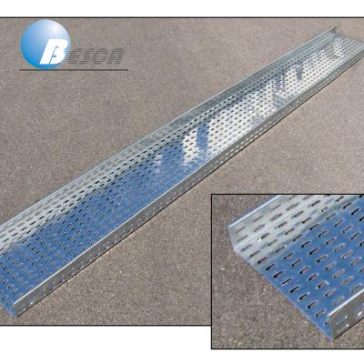 China Projects perforated cable tray with flange in 3 meters per piece for sale