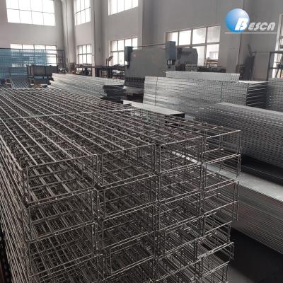 China Cable Laying 300mm Width Stainless Steel Wire Mesh Cable Tray Support System Supplier for sale