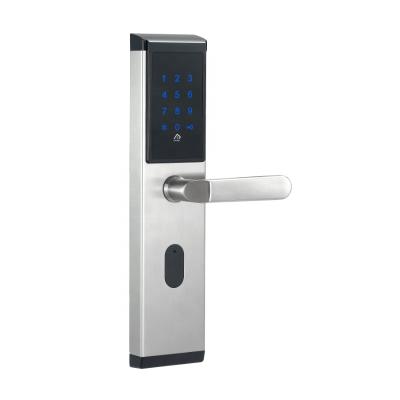 China Electronic smart entry stainless steel lock security door password induction lock/mechanical key/IC card password for sale