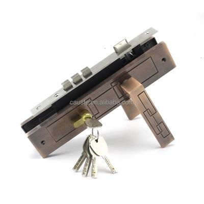 China Hot selling coin door design door locks handle safety zinc plate door handle zinc alloy locks for sale