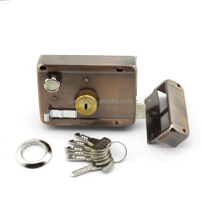 China Wood Steel Door Rim Lock / Door Lock Africa Type Door Lock Steel Antique Door Lock Security for sale